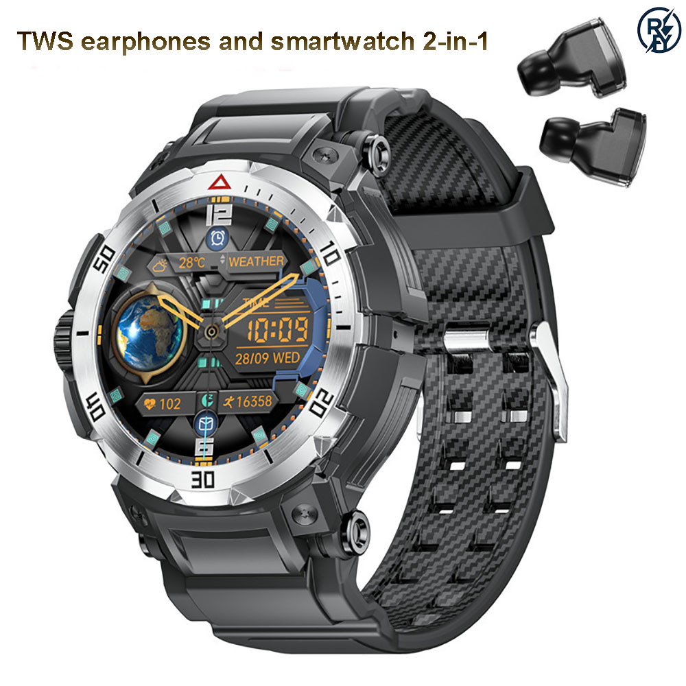 2-in-1 Smartwatch met TWS Blue - Smartwatch Headset recensie en prijs