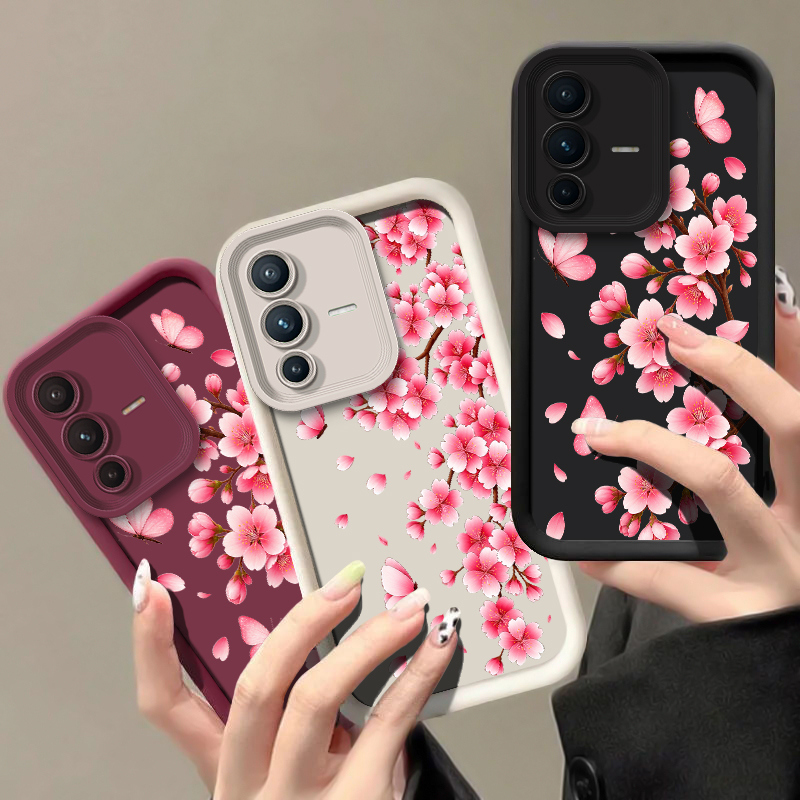 Roze telefoonhoesje met kersen - Vivo V40 recensie en prijs